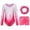 Pink, variant on Gymnastics Leotards for Girls Glitter Dancewear with Matching Shorts Bottoms Set