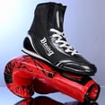 thumbnail image 3 of Men's and Women's Professional Boxing and Wrestling Shoes for All Seasons, High-Quality Handmade Combat Sneakers, Training Shoes for Youth in Schools, Mid-Top Shoes for Sanda and Combat Sports, 3 of 9