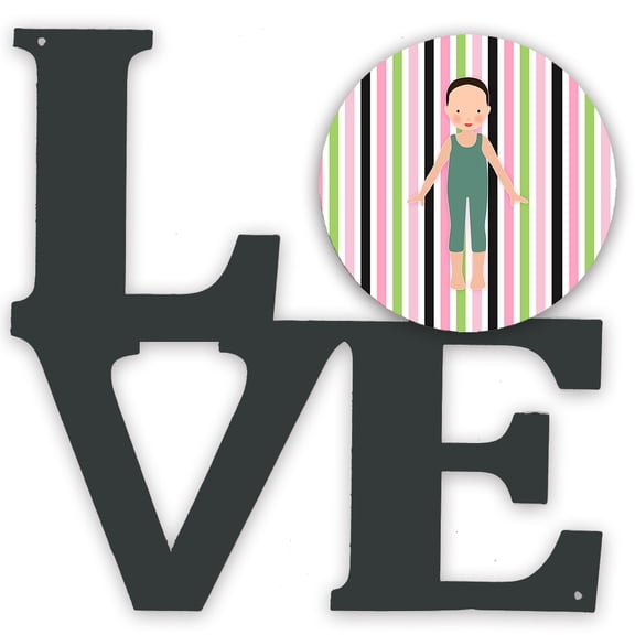 Dancer Bikatard Flex Hands Metal Wall Artwork LOVE