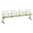 thumbnail image 3 of KFI Studios KOOL 4 Seat Reception Bench, White Back, Grape Seat, 3 of 6