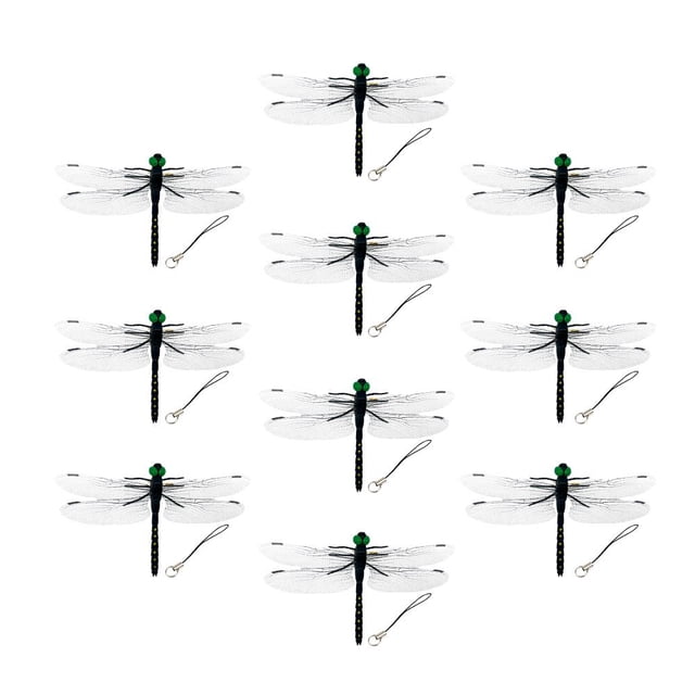 Pekkaxy Modèle Réaliste de Libellule, Envergure de 5,5 Po, PVC Peint à la Main, Répulsif Naturel pour Activités Extérieures, Idéal pour le Camping, la Pêche et la Décoration de Jardin