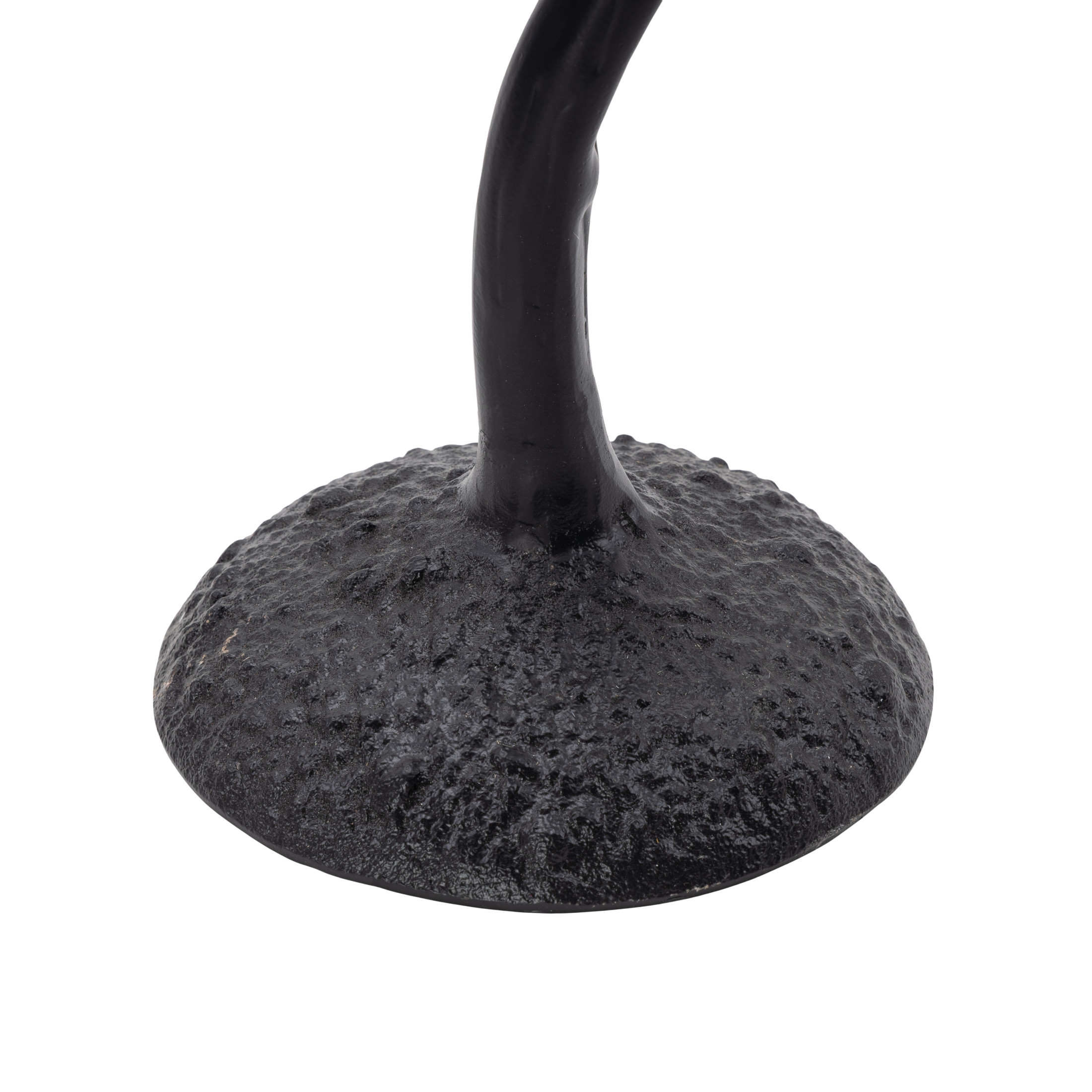 DecMode Black Metal Candle Holder with Round Base