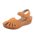 thumbnail image 4 of Women's Closed Toe Gladiator Wedge Sandals Comfortable Summer Arch Support Walking Orthopedic Sandals, 4 of 5