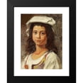 thumbnail image 2 of Wilhelm Marstrand 19x24 Black Modern Framed Museum Art Print Titled - A Young Italiane with White Headscarf, 2 of 5