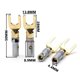 thumbnail image 2 of 8/12pcs Gold Plated Y/U Shape Banana Plugs Set Cable Wire Connector Fork Spade Speaker Banana Adapter Audio Terminals(8pcs), 2 of 5