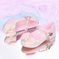 thumbnail image 4 of SXcggal Girls' Shoes Spring And Autumn Children's High Heels Fashionable And Versatile Single Shoes Little Girls' Crystal Shoes Breathable Lightweight Cozy Girls Shoes, 4 of 5