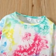 thumbnail image 5 of Girls Outfits Pajamas Tie-dye Shirts and Pants Set, 5 of 7