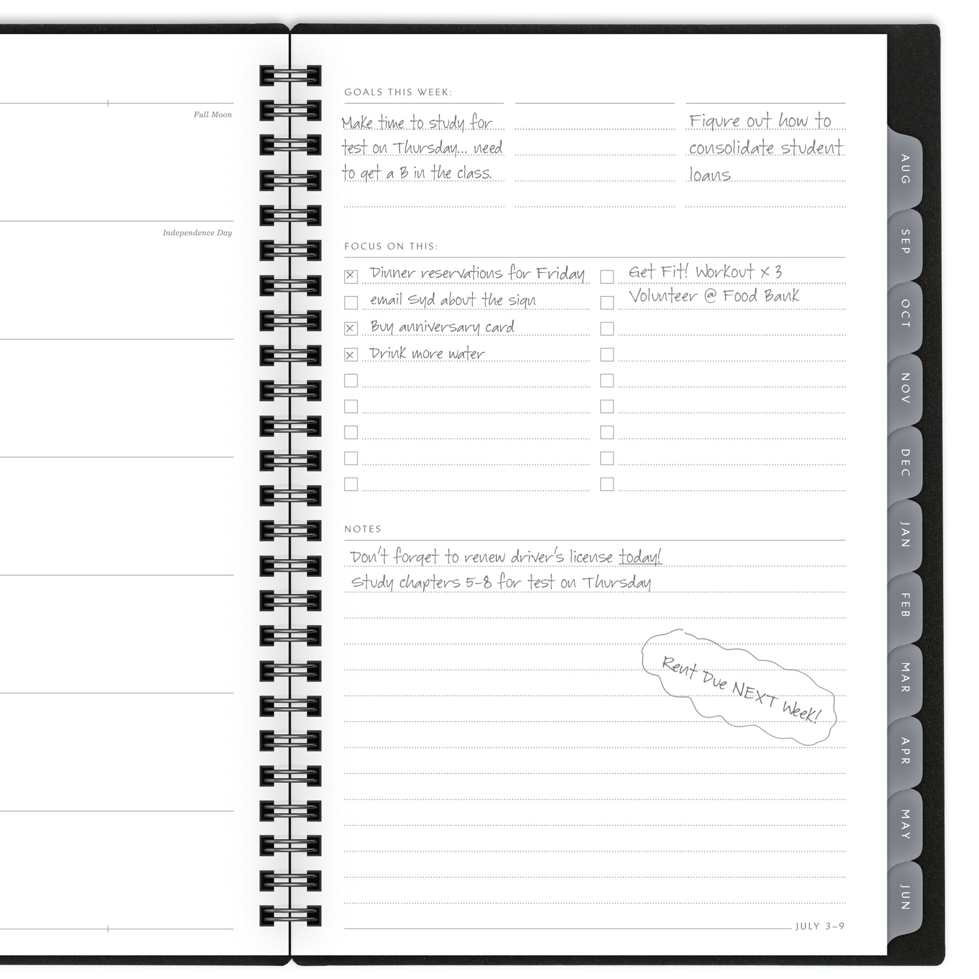 AT-A-GLANCE Elevation Academic 2023-2024 Weekly Monthly Planner Black Small 5 12