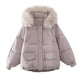 thumbnail image 5 of Chaqueta de algodón de plumón para mujer en invierno, corte holgado para estudiantes, estilo corto, chaqueta de pan con cuello de piel grande, chaqueta de algodón, 5 of 5