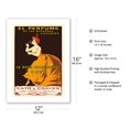 thumbnail image 2 of La Rose Jacqueminot by Coty - The Perfume Of Elegant People - Vintage French Advertising Poster by Leonetto Cappiello c.1904 - Bamboo Fine Art 290gsm Paper (Unframed) 12x16in, 2 of 4