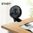 thumbnail image 6 of TOPRenddon Portable Clip on Fan，Small Powerful USB Desk Fan, Quiet Rechargeable Mini Table Fan, 360° Rotate Personal Cooling Fan for Home Office Stroller Camping, 6 of 8