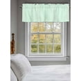 thumbnail image 5 of Green Stripes Valances for Windows, Rod Pocket Kitchen Valance Curtains - Soft & Washable Small Window Treatment for Living Room, Bathroom, Classic Vertical Striped 54x18inch, 1 Panel, 5 of 9
