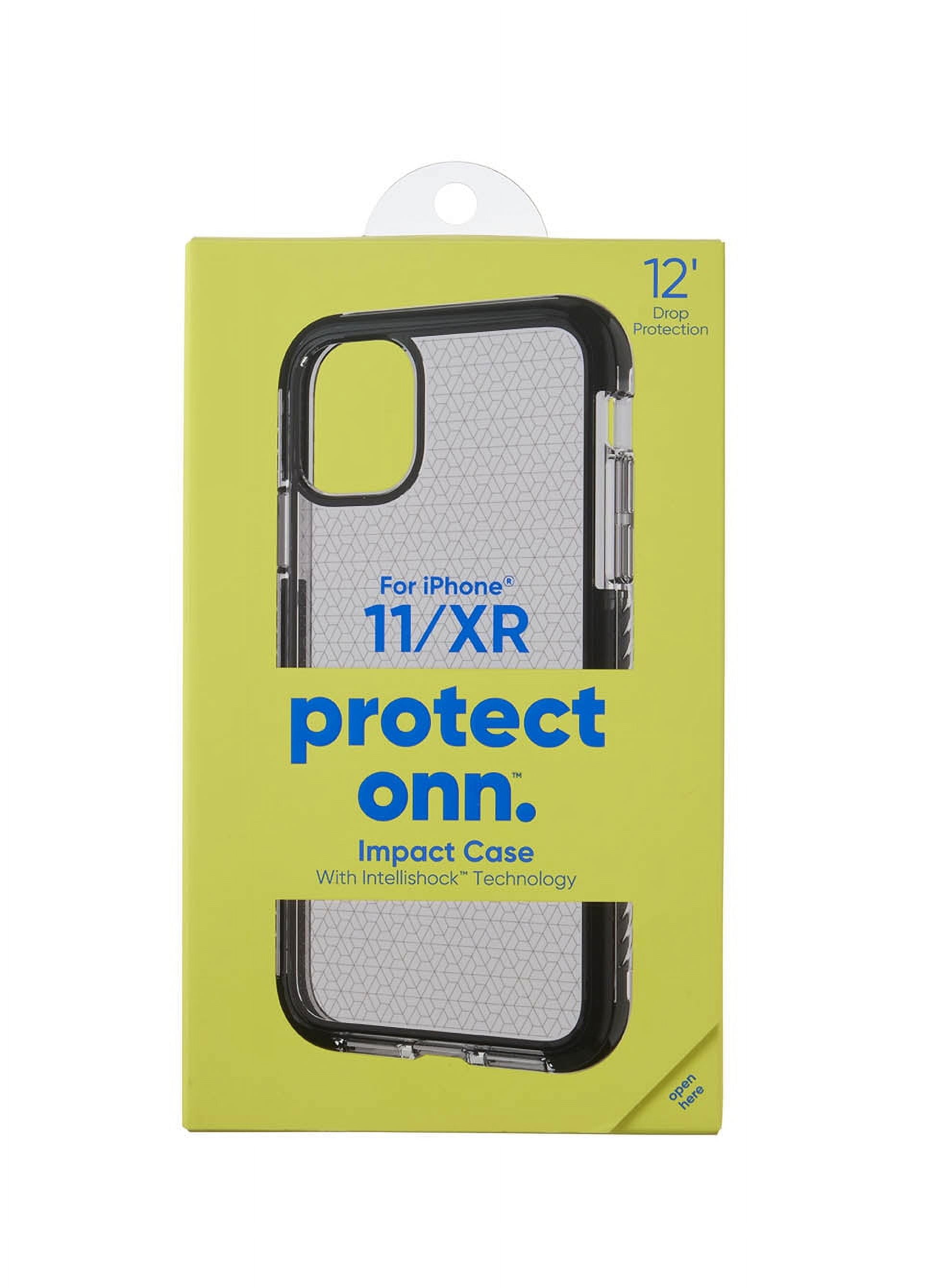 onn Impact Cell Phone Case for iPhone 11 and iPhone XR, Smoke