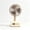 Beige, variant on Retro Desk Fan 100 Speeds Portable USB Rechargeable with Digital Display 90° Tilt Type-C 1200mAh Low Noise for Office Home Study
