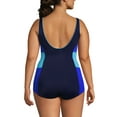 thumbnail image 2 of Lands' End Women's Plus Size Scoop Neck Tugless Sporty One Piece Swimsuit, 2 of 3