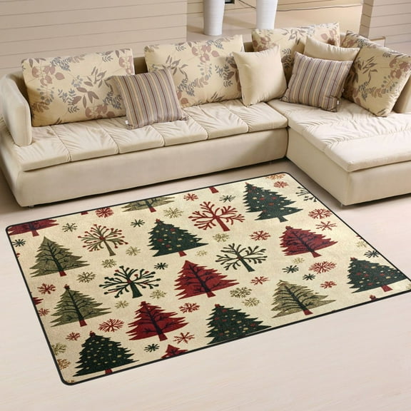 Christmas Soft Polyester Area Rug 31''x20'', Non Slip, Memory Foam, Water Absorbent