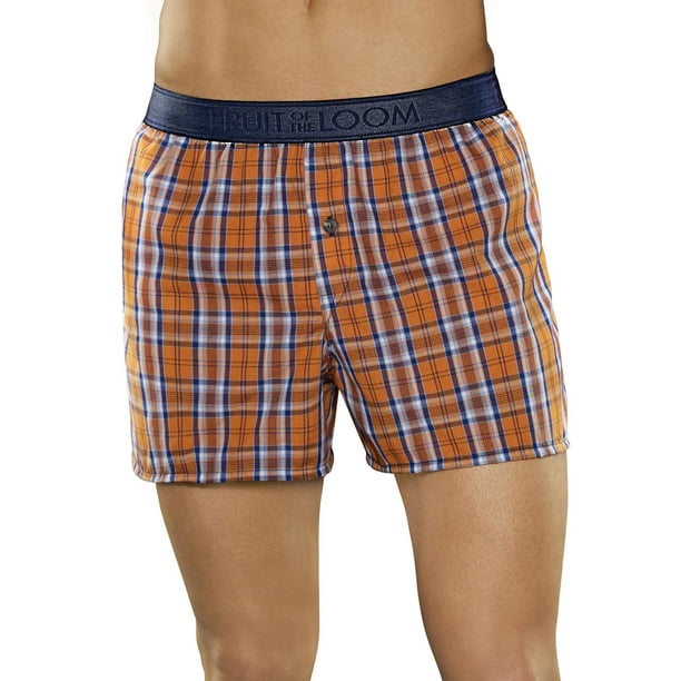 Fruit of the Loom Men's Low Rise Print Cotton Boxers, 2 Pack