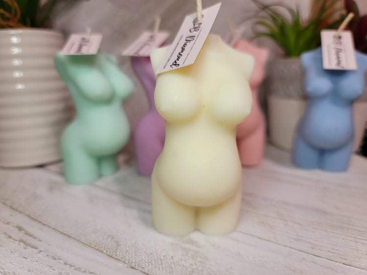 Candle Women Body Torso Vegan Soy Wax Scented Candle Relaxation Candle Body 
