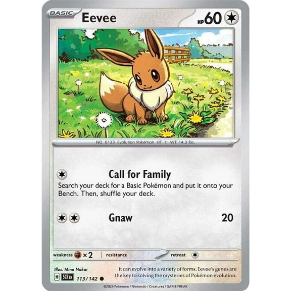 Pokemon Stellar Crown Common Eevee #113