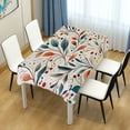 thumbnail image 4 of Yayeee Tablecloths 60" x 90" Rectangle Wrinkle Resistant Party Table Cover, Beige Whimsical Leaves, 4 of 8