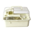 thumbnail image 2 of Portable Hamster Cage with Top Handle Transparent Small Pet Travel Carrier Multi‑Functional Hamster Habitat Box for Dwarf Hamsters Small Rodents, 2 of 5