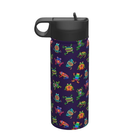 

Matuu Mexican Frogs for 18oz Durable Thermal Cups Keep Drinks Cold & Hot Insulated Coffee Mug with Lid (With Straw)