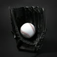 thumbnail image 1 of OULII 1PC Pitcher Baseball Glove PVC Black Catching Gloves for Sports Equipment Practice Session, 1 of 8