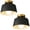 Black, variant on Modern Semi Flush Mount Ceiling Light 2 Pack,Metal Ceiling Light Fixture,E26 Ceramic Lamp Head,Black and Gold Ceiling Lamp for Hallway Kitchen Entryway Bedroom Laundry Room