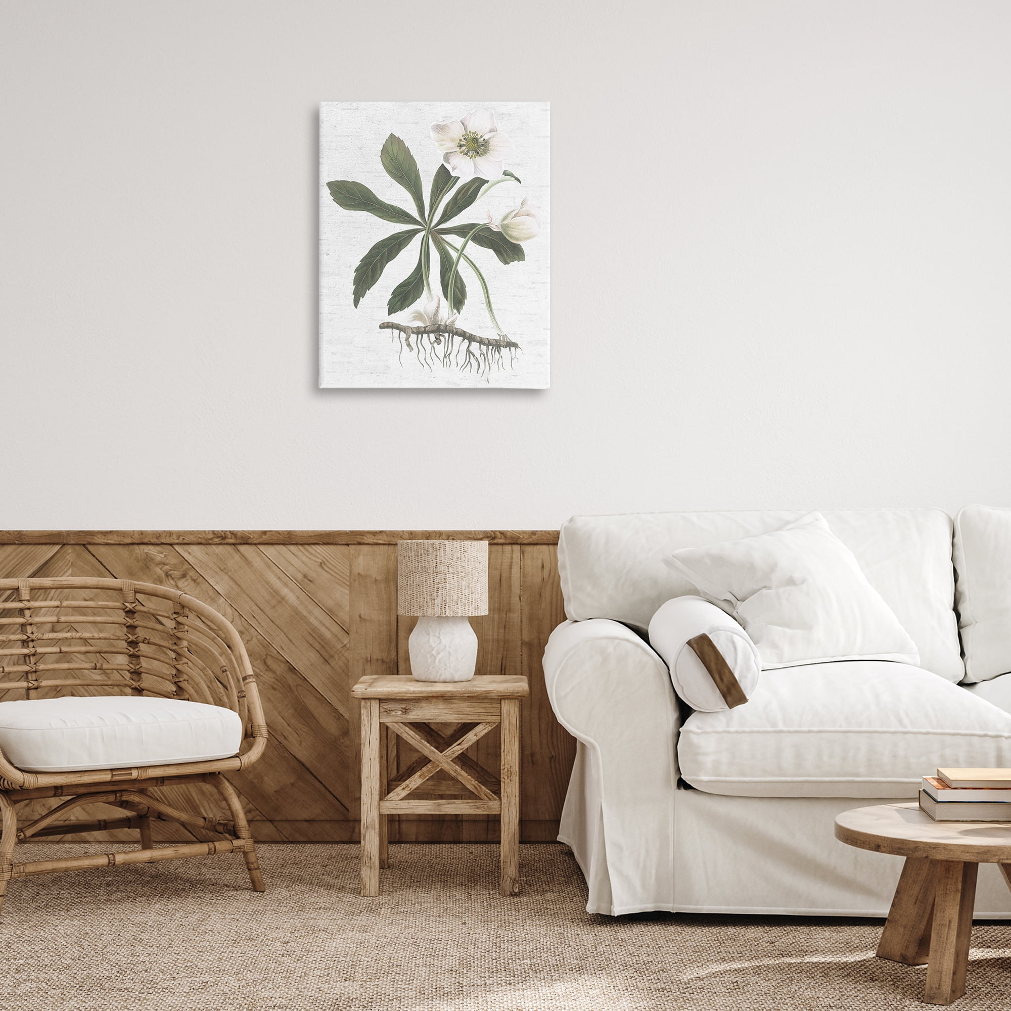 Stupell Industries Magnolia Flower Study Botanical & Floral Painting Gallery Wrapped Canvas Art Print Wall Art, 24 x 30