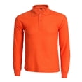 thumbnail image 4 of JTieacloth Mens Button Closure T Shirt Men Fashion Spring Summer Casual Long Sleeve Turndown Neck Solid T Shirts Top Blouse Orange XL, 4 of 6