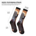 thumbnail image 5 of Bixox Sunset Calf Flower Field Print Compression Socks,Compression Socks Women & Men Circulation for Medical,Running,Athletic, 5 of 7