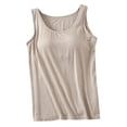 thumbnail image 2 of ASEIDFNSA Womens Built in Bra Tank Top Padded Crew Neck Sleeveless Workout Camisole Summer Clothes, 2 of 4