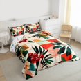 thumbnail image 3 of Manfei Red Cherry Bedding Comforter Set 2pcs for Kids Children,Tropical Flower Fruit Twin Comforter Sets Microfiber,Geometric Plaid Breathable Bedding Set,Ultra Soft Home Decor,Reversible, 3 of 8