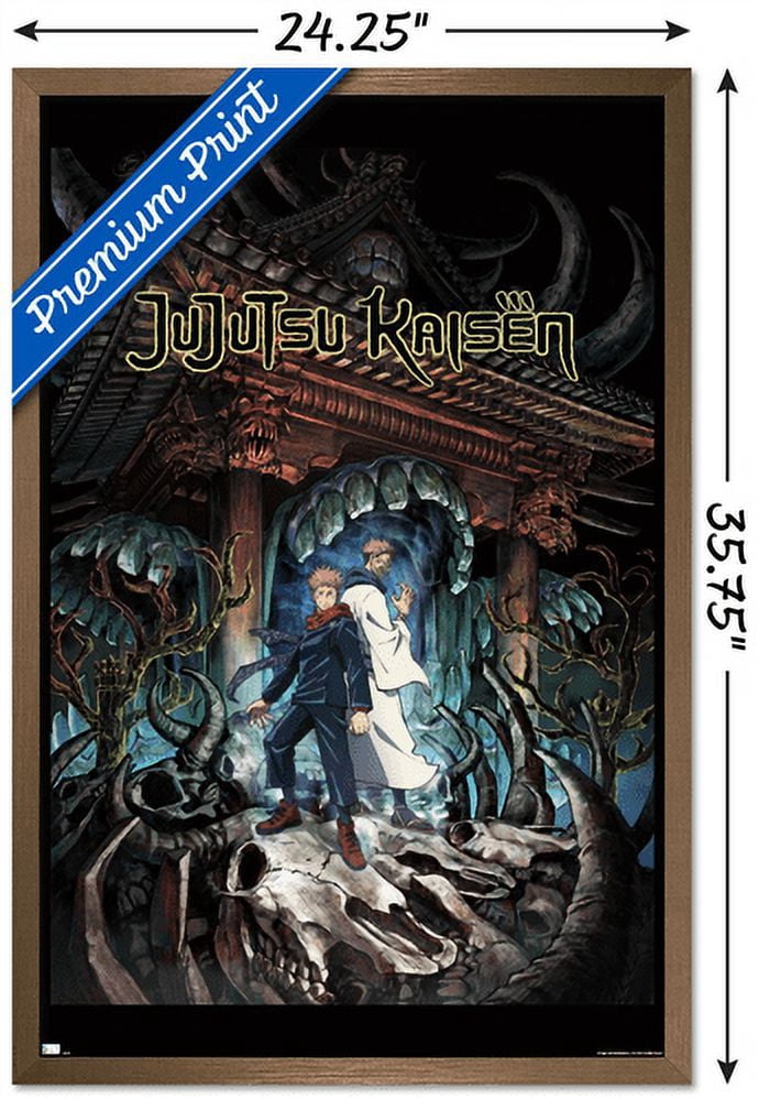 Jujutsu Kaisen - Key Art English Wall Poster, 22.375" x 34", Framed
