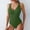 Army Green, variant on Hvot&aat Women One Piece Swimsuit Ruched Textured Ribbed Bathing Suit Solid Color High Waist One Piece Swimwear