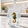 thumbnail image 3 of 7 Oz Artisanal Blue Ringed Octopus Glassware,Marine Animal Pattern Wine Glass,Handcrafted Barware for Coastal Decor,Home Bar,Ocean Lovers Gift, 3 of 5