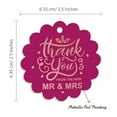 thumbnail image 6 of Inkdotpot Thank You From The New Wedding Bottle Tag Real Rose Gold Foil Favor Hang Tags 50 Pack, 6 of 6