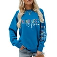 thumbnail image 2 of Wangmeiwg Women's Sweatshirts Women's Hoodies Sweatshirt Casual Round Neck Pullover with Letter Print Stylish for Autumn and Winter Wear Blue XL, 2 of 4