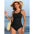 thumbnail image 4 of Asoul Women's Two Piece Swimsuit Side Drawstring Tankini Tops with High Waisted Bikini Bottoms, 4 of 6