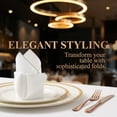 thumbnail image 3 of REGALWOVEN 12 Pack Cloth Napkins, Cotton Washable Table Dinner Napkins for Restaurant, Weddings, Events, and Parties White 18x18inch, 3 of 6