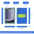 thumbnail image 4 of XYX Case for Samsung Galaxy Tab A9 8.7 inch (SM-X110/SM-X115), Dual Layer Slim Heavy Shockproof Rugged Protective Cover Case with Kickstand (Blue Lime), 4 of 7