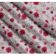 thumbnail image 3 of Soimoi Cotton Voile Fabric Leaves & Aster Floral Printed Fabric 1 Yard 42 Inch Wide, 3 of 7