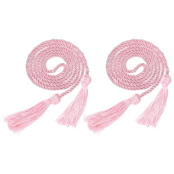 Uxcell 2 Pcs Graduation Cords, Graduation Tassel Honor Cords, 69" Long Braided Honor Academic Rope for 2026 Graduation Decorations Bachelor Gown for Master, Pink