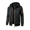 thumbnail image 5 of FRSASU Men's Zip up Hoodies Casual Long Sleeve Full Zipper Knit Cardigan Sweater Jacket Dark Gray, 5 of 5