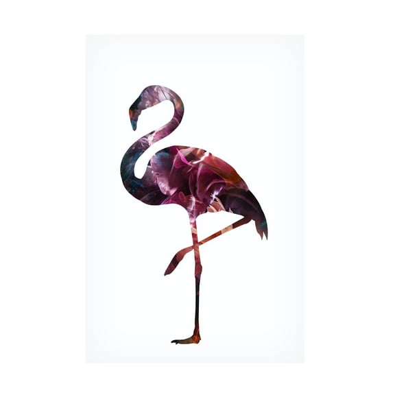 Trademark Fine Art Sarah Manovski  Flamingo Silhouette Canvas Wall Art