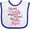 White and Royal, variant on Inktastic I've Got Daddy Wrapped Around My Little Finger Girls Baby Bib
