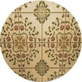 thumbnail image 1 of Ahgly Company Machine Washable Indoor Square Transitional Yellow Orange Area Rugs, 3' Square, 1 of 7