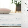 thumbnail image 6 of SAFAVIEH Arizona Desi Medallion Polyester Area Rug, Ivory/Aqua, 8' x 10', 6 of 12