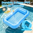 thumbnail image 3 of KOPPOP 77" x 48" XL Inflatable Tanning Pool Lounger Float with Sprinkler, 6-in-1 Suntan Tub Sunbathing Bed for Adults with Pillow & Cup Holder, 3 of 6