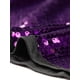 thumbnail image 5 of INSPIRAR CHIC Top Corto de Lentejuelas para Mujeres, Brillo Navideño, Camiseta Brillante de Manga Corta, Blusa de Club, Morado M, 5 of 6